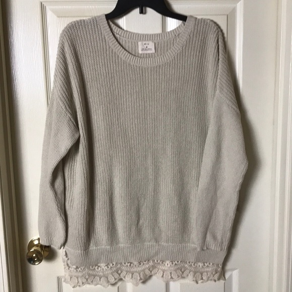 Urban Outfitters Sweaters - Pins & Needles Urban Outfitter Sweater w/Lace Hem